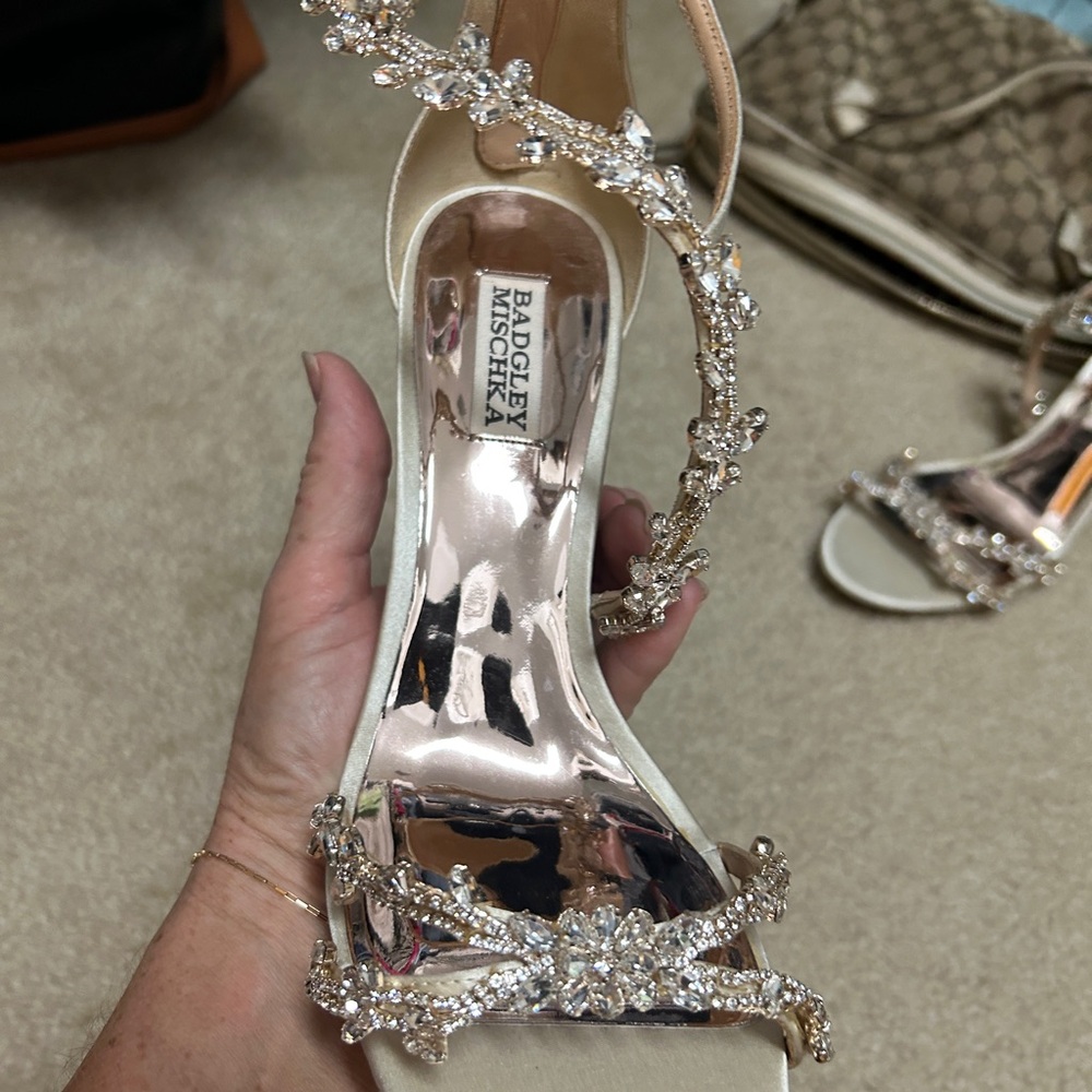 Badgley Mishka Champaign Jeweled Wedding Shoes - Picture 5 of 7